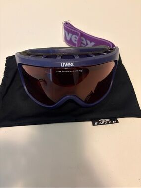 UVEX Purple Ski Goggles with Tinted Lens